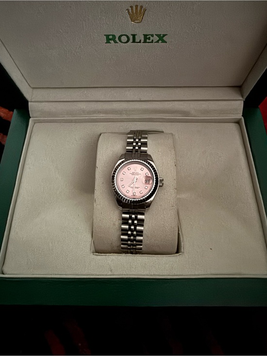 Rolex Other - Rolex Women's Stainless Steel Watch with Pink Dial